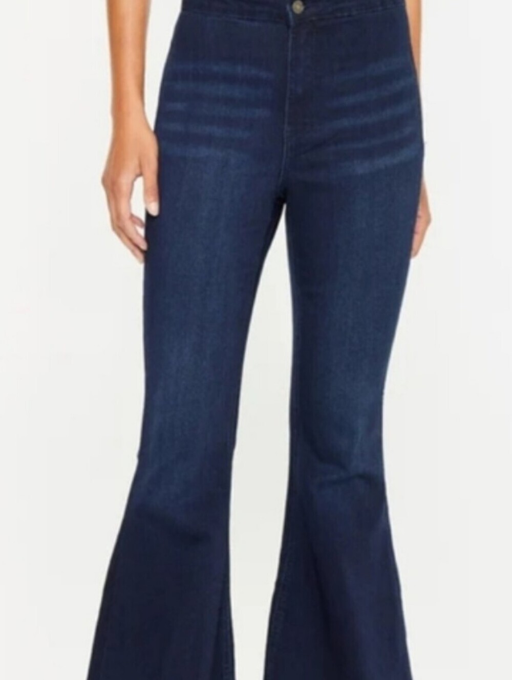 Bnwt a.n.a Dark Indigo Flare Jeans High Rise Sz 8 Tall Super Flare